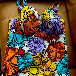 Lane Bryant tankini with built in underwire bra